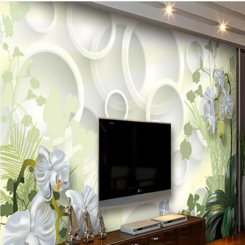 

wellyu Custom large - scale murals Clivia flowers 3D background wall living room sofa background wall non - woven wallpaper