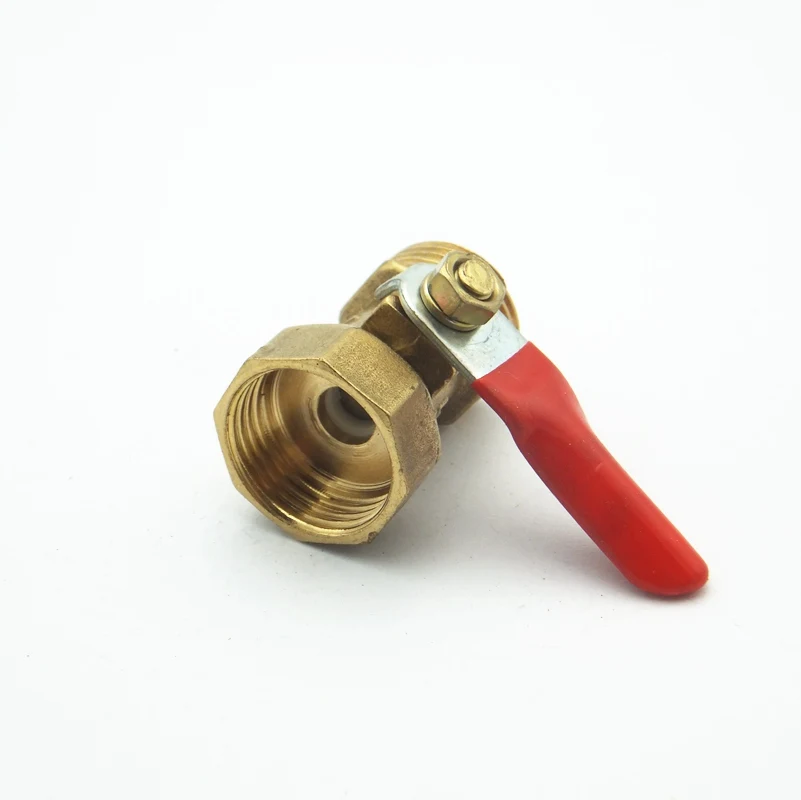 3/8 "BSPT femmina x 3/8" BSPT maschio filettato a due vie valvola a sfera in ottone per aria acqua olio