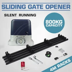 GALO 500~1300KG Sliding Electric Gate Opener Auto Motor Wireless Remote Control Kit With 4M Mute Nylon Rack