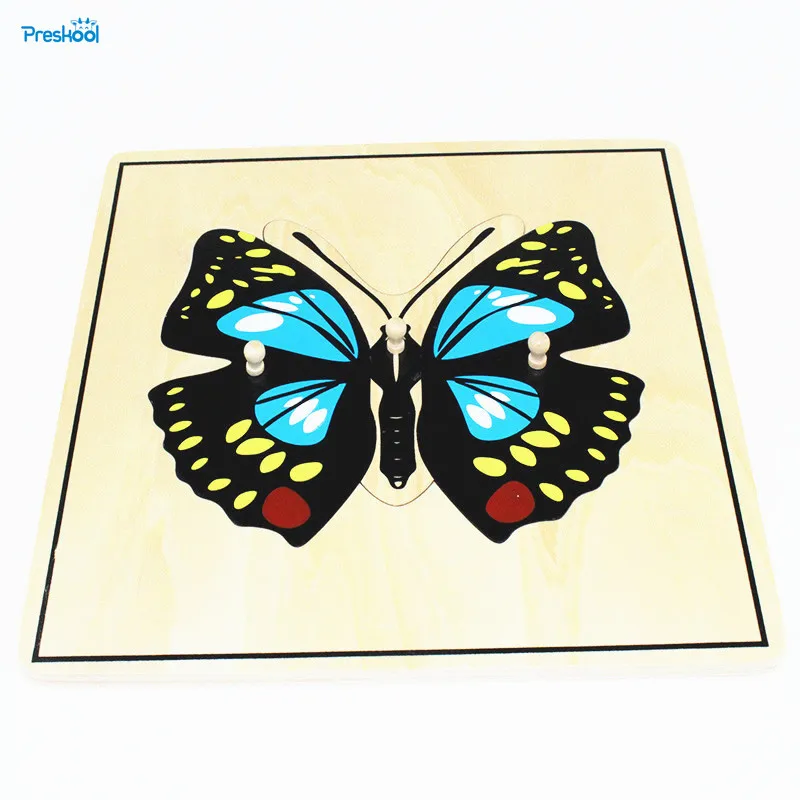 

Baby Toy Kids Montessori Butterfly Puzzle Animal for Children Wood for Early Childhood Education Preschool Training Learning