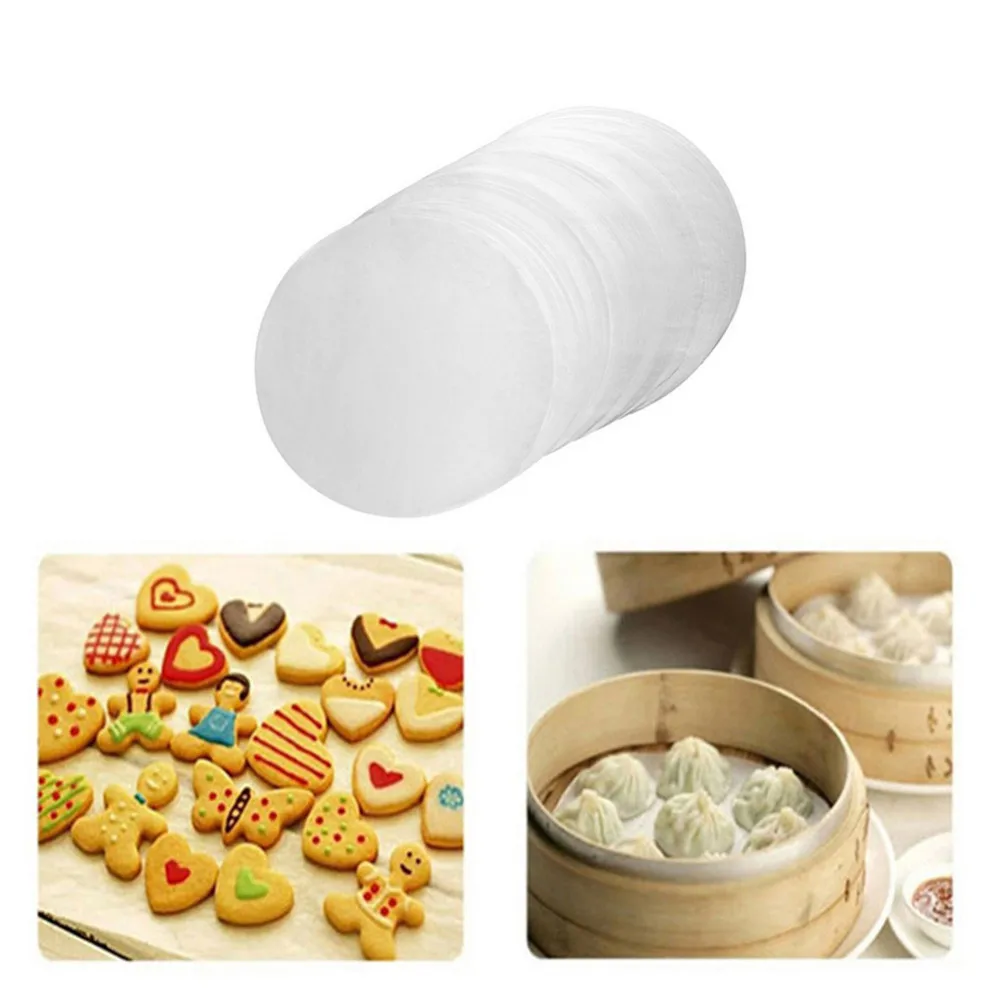 11/16/20/24cm Round Parchment Non-Stick Double Layer Silicone Baking Paper Cake Pastry Biscuit Paper Barbecue Mat Kitchen Tools