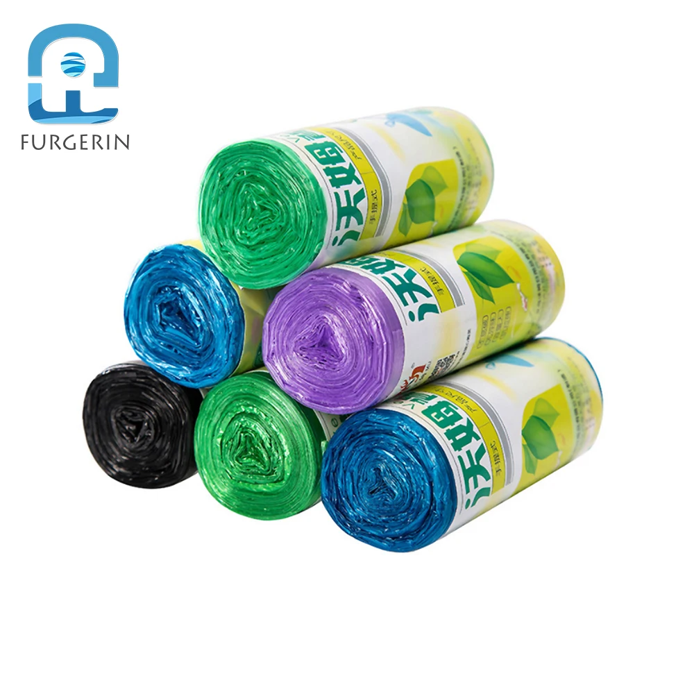 FURGERIN-Disposable Garbage Bags, Thick Car Rubbish Bag, the Goods for Kitchen Garbage Disposal, Vest-like Trash Bags, 25Pcs