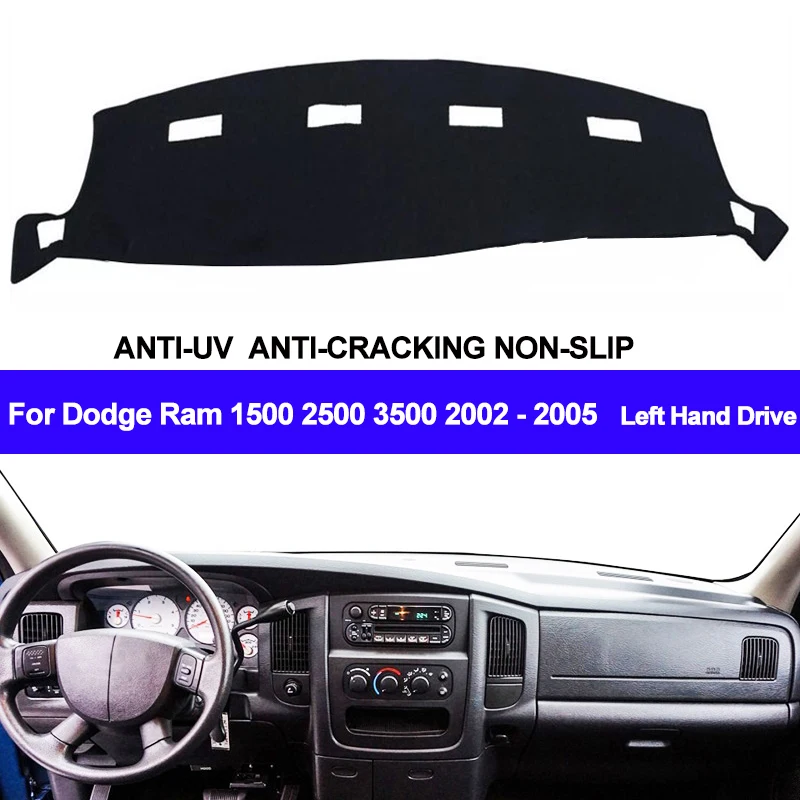 Car Auto Dashboard Cover Dashmat Pad Carpet Dash Cushion 2 Layers For Dodge Ram 1500 2500 3500 2002 2003 2004 2005 LHD Models