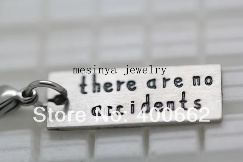 30pcs s.steel there are no accidents dangle charms  for floating locket , glass living locket not included