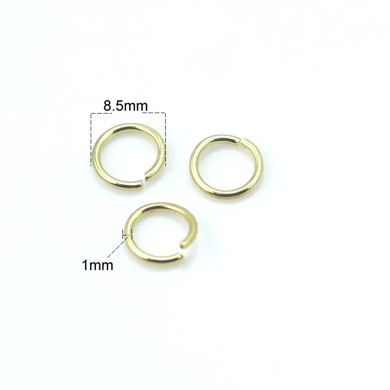 20pcs Silver and 20pcs Gold 1x8.5mm 925 Sterling Silver Jewelry Jump Rings Opened ID25633