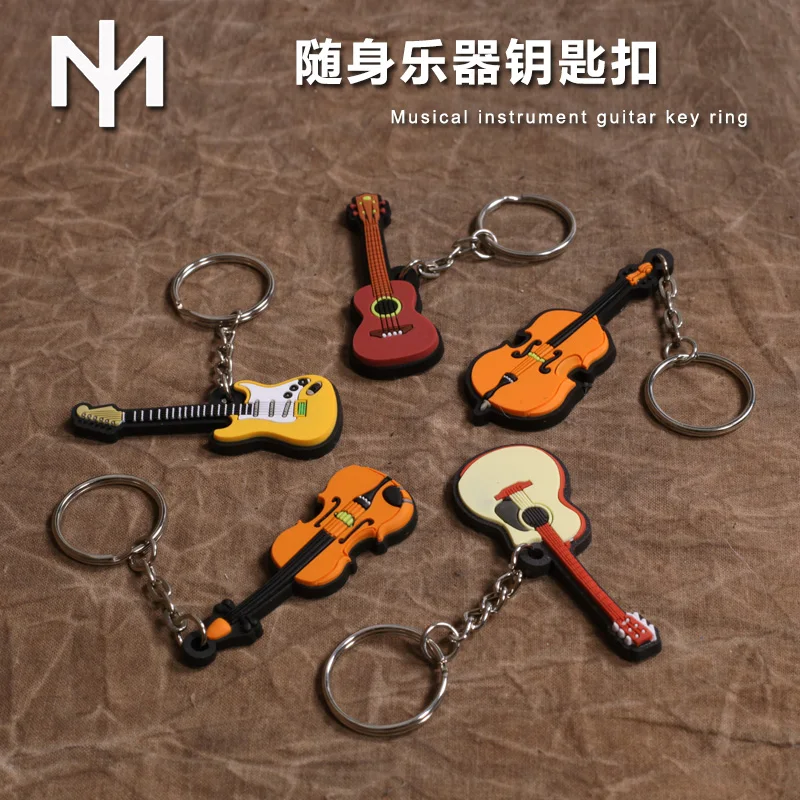 

IM Souvenir Musical Instrument Collection Keychain Guitar, Ukulele, Drum, Saxophone, Piano, Violin, Cello, Mandolin, Keyring