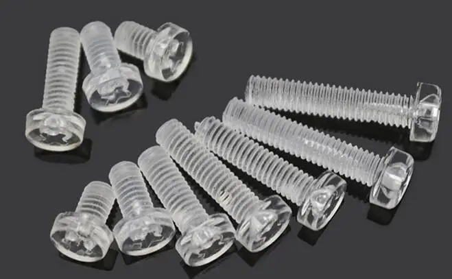 

100pcs/lot M3*3/4/6/8/10/12/15 phillips cross recessed pan head transparent Pc plastic screw bolts light insulation screw243