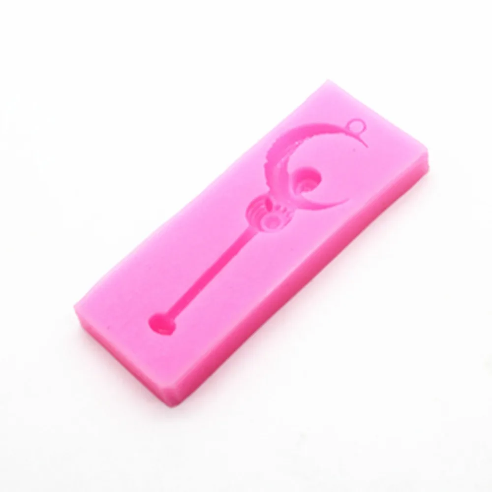 P308 Silicone mold ever-changing sakura magic wand is a beautiful girl stars the moon combination scepter baking DIY glue tools