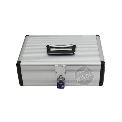 plastic aluminum Money Counter case Cash Box with Combination Lock and Money Tray - Removable money compartment tray