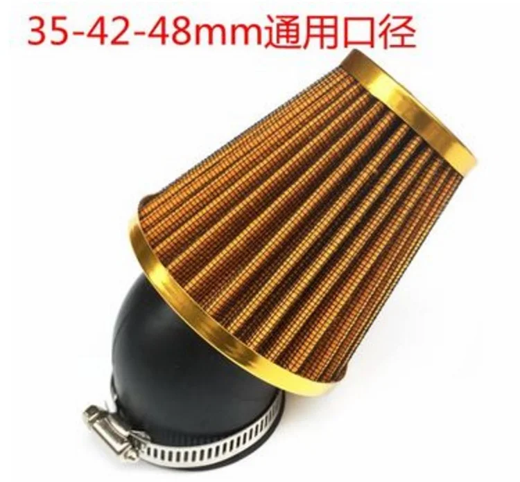

35/42/48MM Universal curved mouuth Air Filter Motorcycle ATV Scooter Pit Bike Air Cleaner Intake Filter For Honda Yamaha Gold