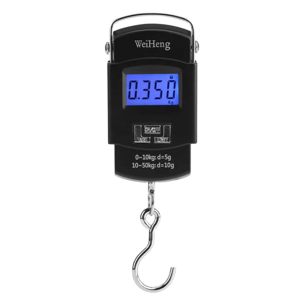 ESPLB 50kg/10g LCD Digital Hanging Scale Electronic Mini Pocket Fishing Hook Scales for Household Outdoor Weighing