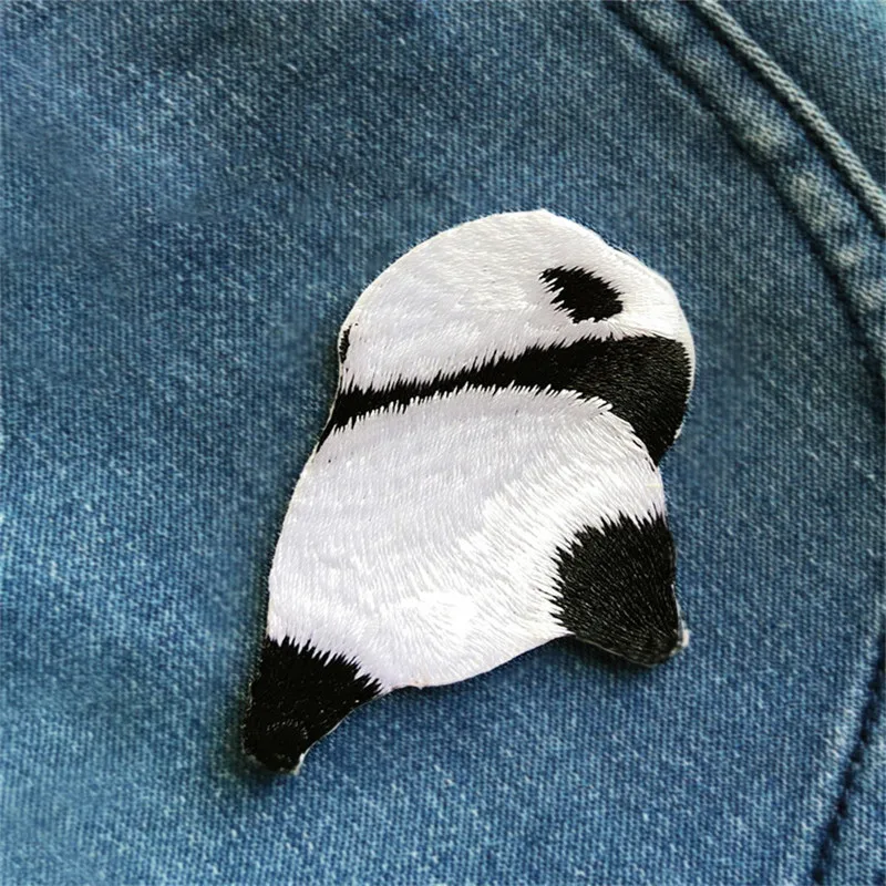 AHYONNIEX patch Panda di marca per abito ricamo distintivo simpatico cartone animato toppe animali libro conto mano accessori fai da te