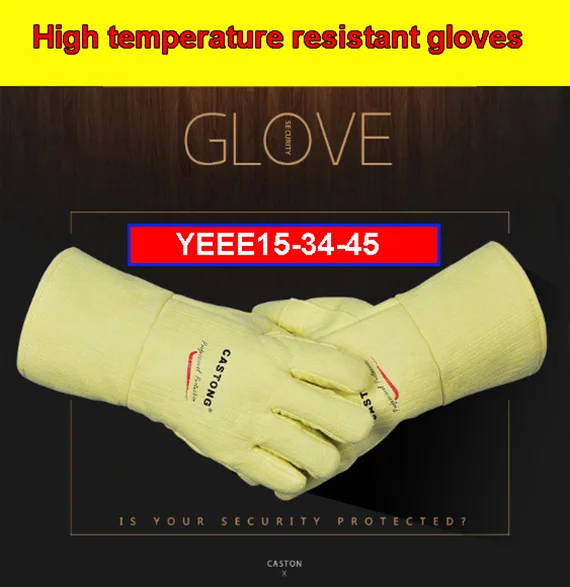 CASTONG 500 degree high temperature gloves Palm thickening Anti-scalding gloves high temperature protective gloves