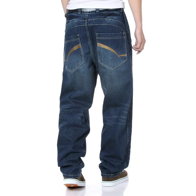 Pantalones vaqueros holgados de Hip hop para hombre, pantalones largos de talla grande, ropa de calle de dibujos animados, moda