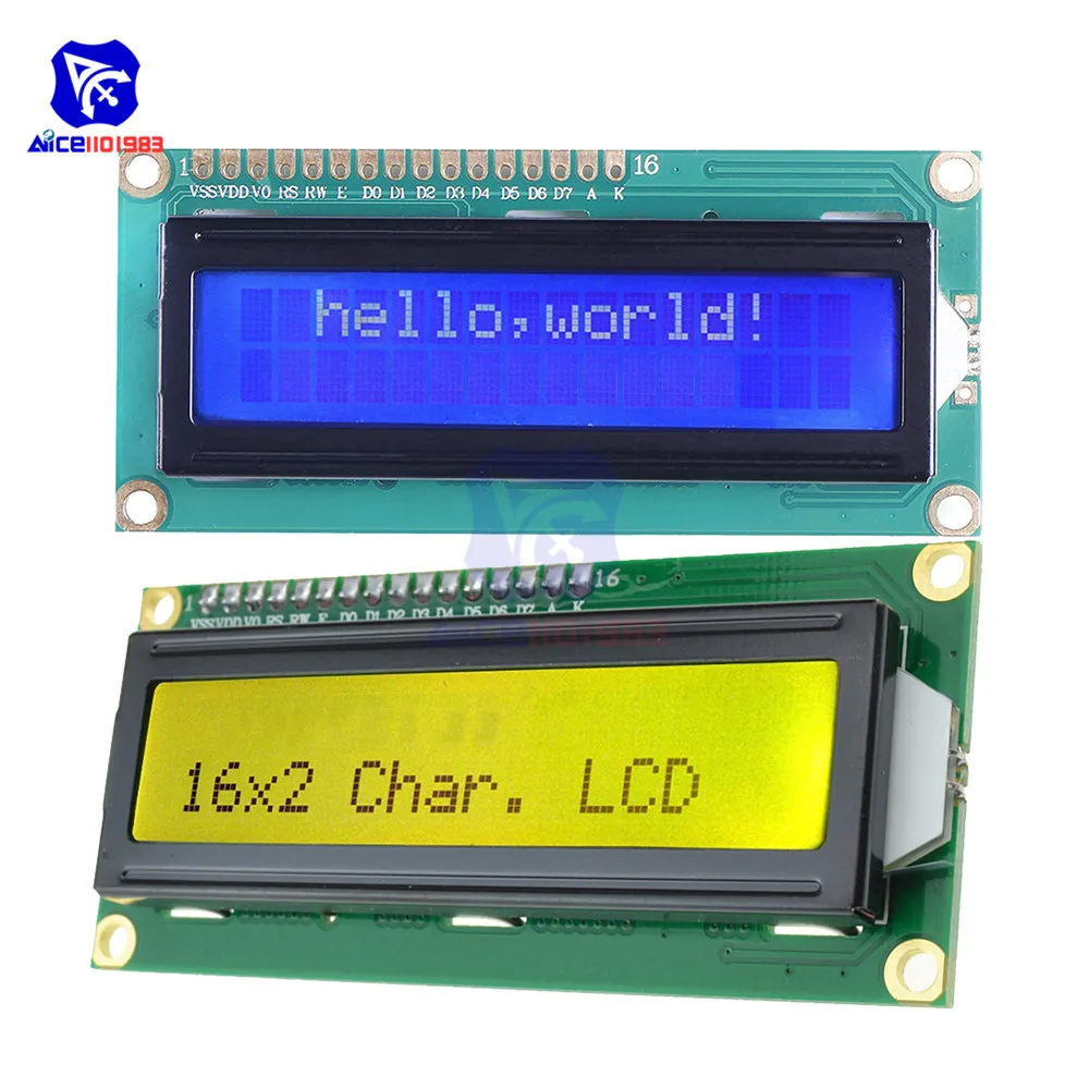 diymore LCD1602 Display Screen with Backlight LCD Display Module Board 16*2 Characters 1602 for Arduino Robot 5V