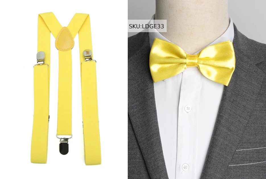 Hosenträger Fliege Set Männer Mode Suspensorio für Mann Junge Frauen Bowtie Hosenträger Hosen Tirantes Hochzeit Freizeit Hemd Bleibt – Detail 31