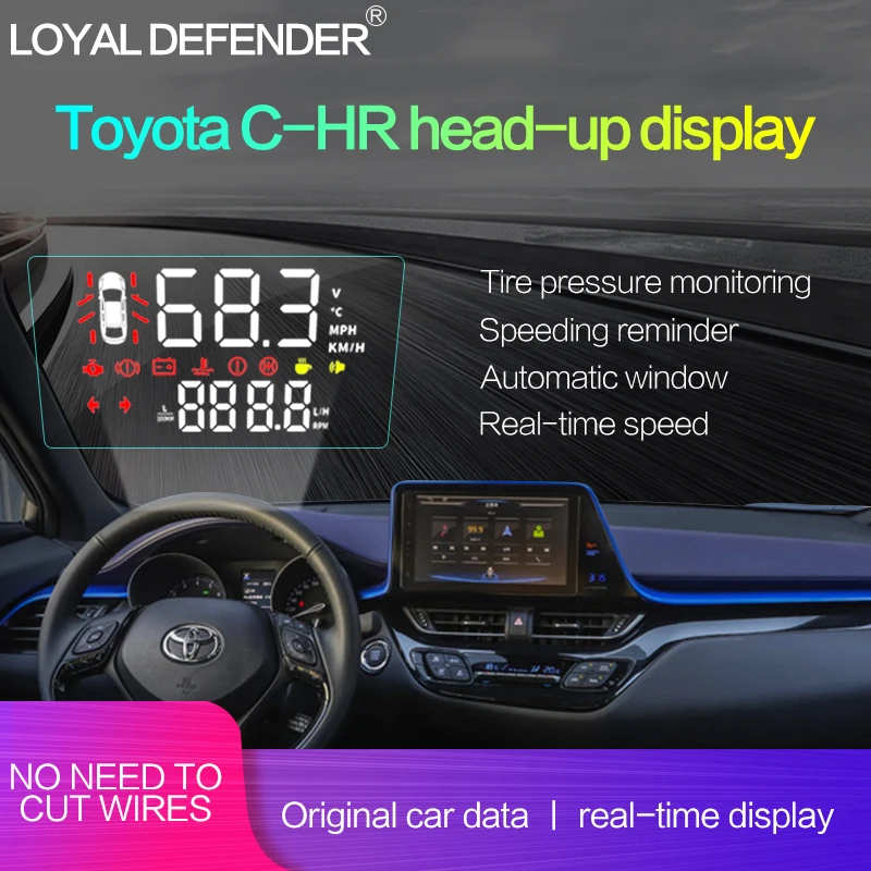 HUD Head-up Display for Toyota CH-R Left Hand Drive Dedicated for Special Car Original Data Real Time Display