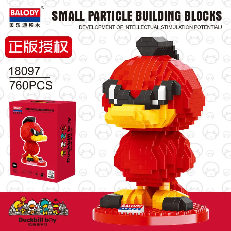 Balody Mini Blocks Cartoon Duck Building Bricks modello Micro Blocks Anime aste figure ragazze regali giocattoli per bambini 18094