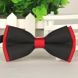 SHENNAIWEI 2016 men's black and red bow ties for men 12cm*6cm neckwear wholesale bowties