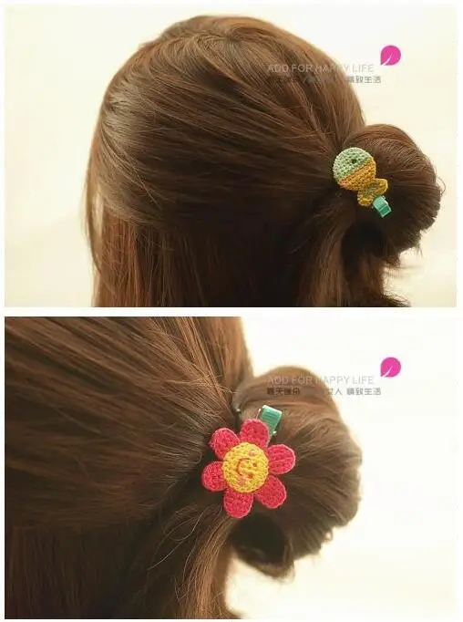 Cute Cartoon Braid Flower Children Hair Clips Baby Girls Kids Hairpin Hair Clip Barrette Accessories For Hair Hairclip Headwear