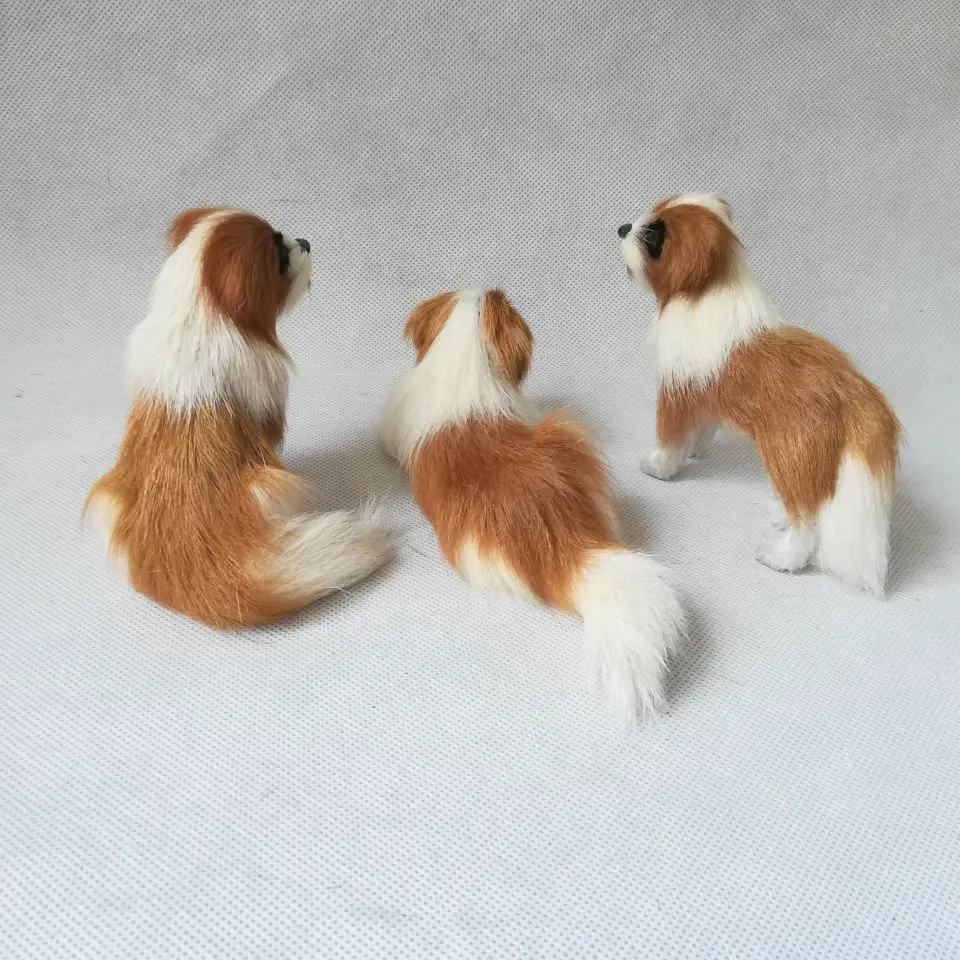 real life toy model about 12-14cm polyethylene&furs beagle  one lot/3 pieces decoration props ,baby toy gift d0789