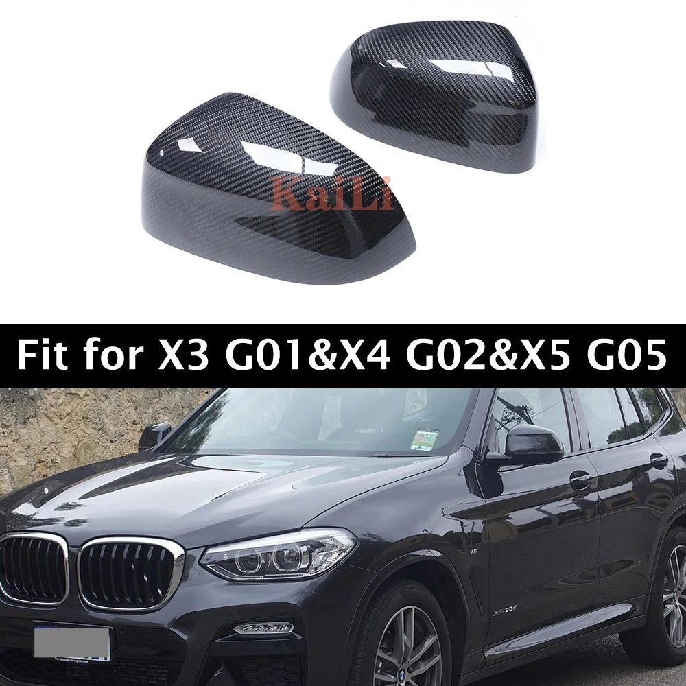 

Pair 1:1 OEM Carbon Fiber Mirror Caps Replacement For BMW X3 Series G01 X4 Series G02 X5 Series G05 2018-2019 Door Side Cover