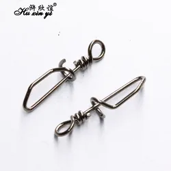 HXY PCS100 SIZE(6# to 12#) Stainless Steel Lure Connector Rotary T-shape Squid Snap Safety Pin Fishing Swivels Accessories