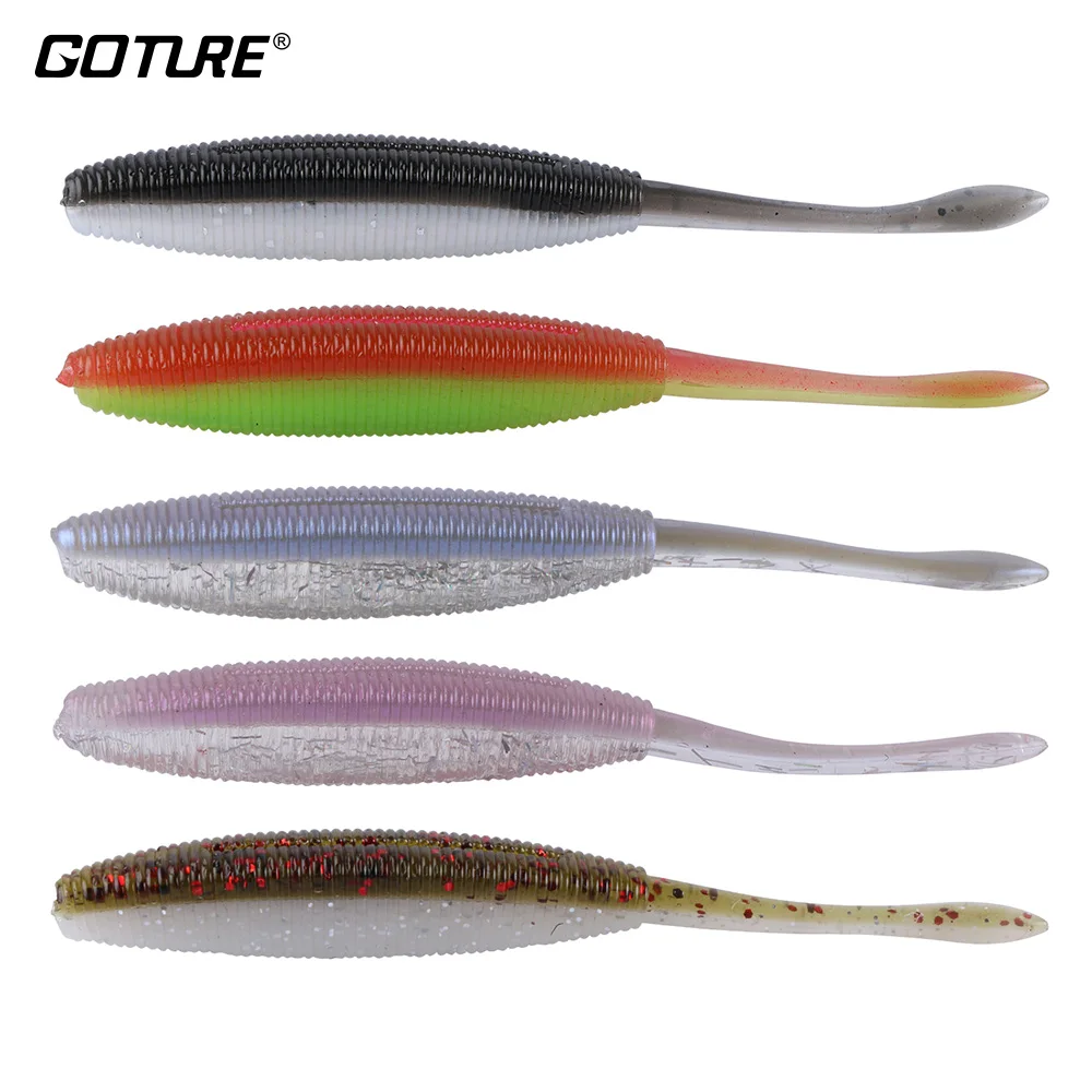 

Goture 25pcs Silicone Bait Soft Fishing Lure 4.7g 10cm Wobblers Fishing Lure Freshwater Saltwater Fake Lures All for Fishing