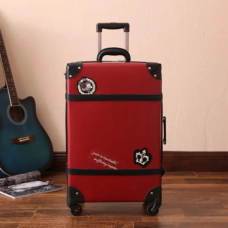 Hot!New Retro Travel Bag Rolling Luggage sets,12