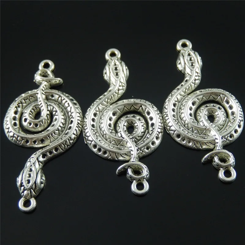 Wholesale 10pcs/lot Vintage Alloy Snake Charms Necklace Pendant Bracelet Connector Jewelry Findings  Creative AU37771