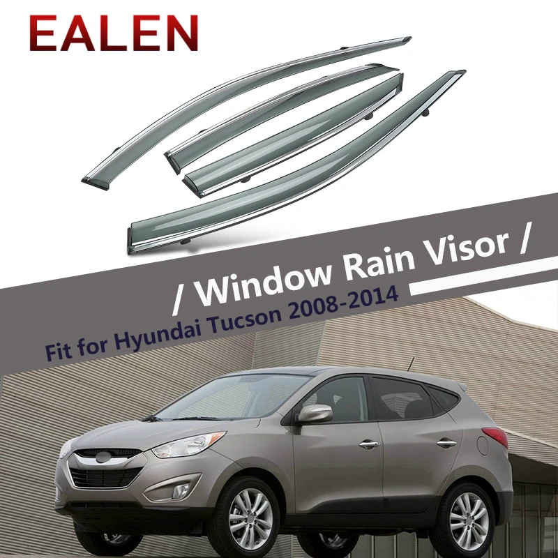 

EALEN For Hyundai Tucson 2008 2009 2010 2011 2012 2013 2014 ABS Deflectors Guard Accessories 4Pcs/1Set Smoke Window Rain Visor