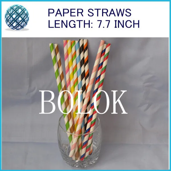 500pcs Paper Straws 25 pc/bag, Barber Pole Drinking Straws/Paper Drinking Straws