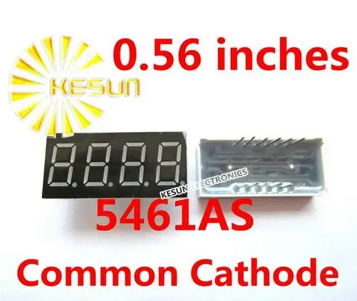 5PCS x 0.56 inches Green Red Common Anode/Cathode 4 Digital Tube 5461BG 5461AG 5461AS 5461BS LED Display Module Light Beads