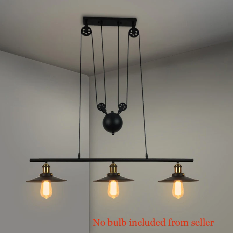 Lampadario a soppalco retrรฒ a 3 teste soggiorno sala da pranzo lampada a sospensione ristorante Vintage Bar Club Office Cafe Light Droplight
