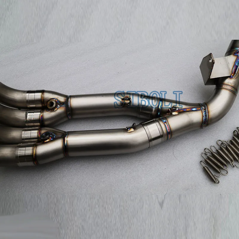 Motorcycle Full Exhaust System Connect Pipe Titanium Alloy Tube For  S1000R S1000RR 2010 11 12 13 14 15 2016 2017 2018 2019