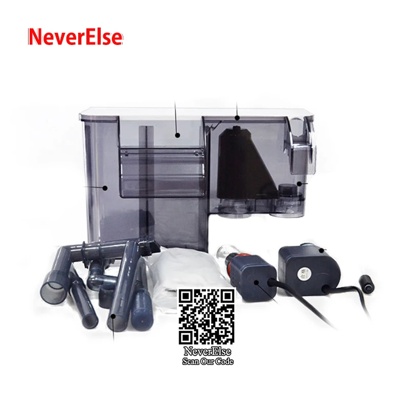 External Aquarium UV Filter Pump 4-in-1 Water Circulation Filter/UV Sterilizer/Oil Skimmer/Increase Oxygen for Fish Tank Hanging