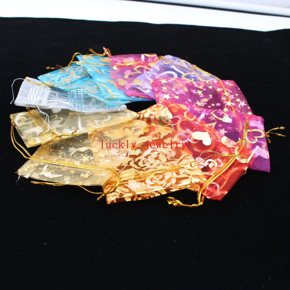 200pcs Mixed Lot  Chiffon yarn candy Bag Gift Bag Pouch wedding Jewelry Pouches