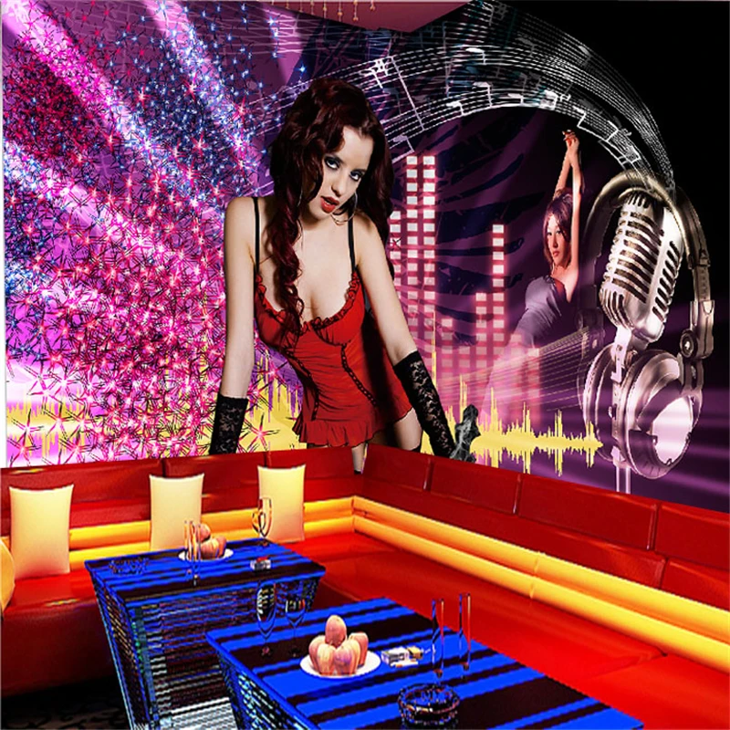 

beibehang papel de parede KTV bar wallpaper mural club night games entertainment Flirty theme wall covering wall covering