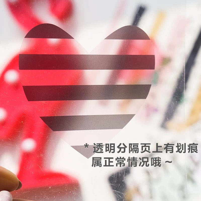 dokibook Lovedoki A5 A6 A7 Transparent dividers Gold foil printing Best Wish index page filler gold dividers hot