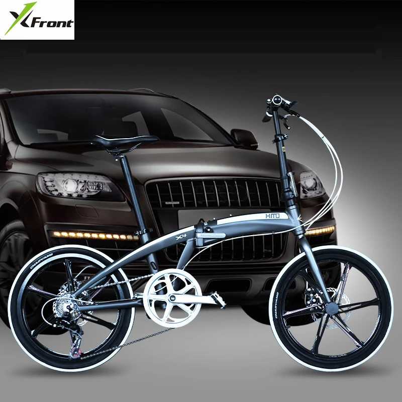 New brand 20/22 inch aluminum alloy frame 7 speed disc brake folding bike outdoor BMX bicicletas children lady bicycle