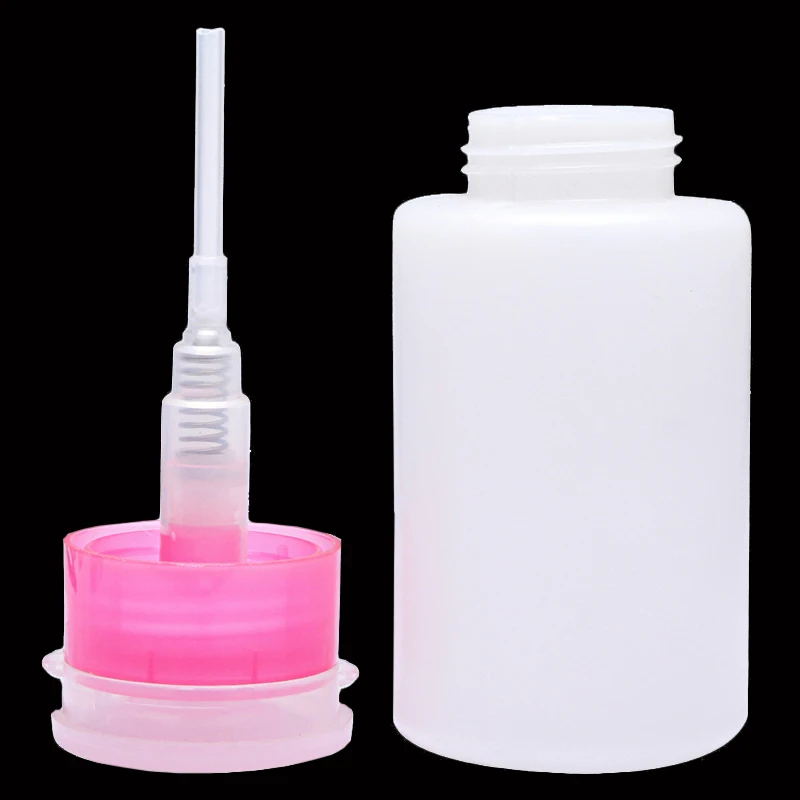 Top Qualität 150ML Rosa Leere Pumpe Flüssigkeit Alkohol Presse Nagellack Entferner Reiniger Flasche Dispenser Machen Up Nachfüllbar Container