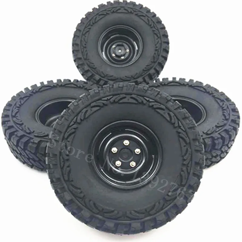 

4 шт./компл. радиоуправляемые автомобильные колесные обода и шины с винтами 114 мм 1/10 модели автомобилей с дистанционным управлением Axial SCX10 D90 CC01