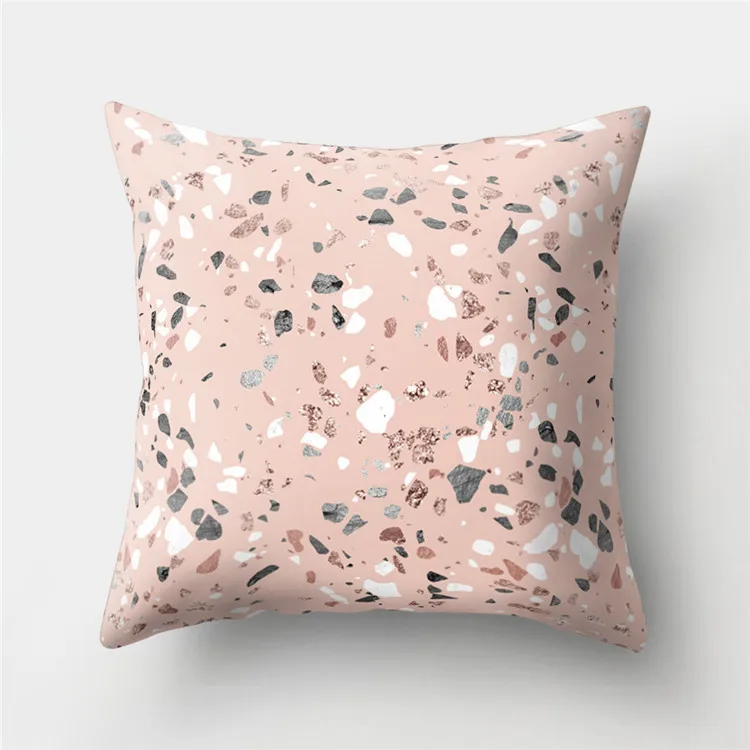 2018 Pillow Case 45*45 Home Decor Cushion Cover Simple Geometric Throw Pillowcase Pillow Covers Home Textile Pink Pillowcases