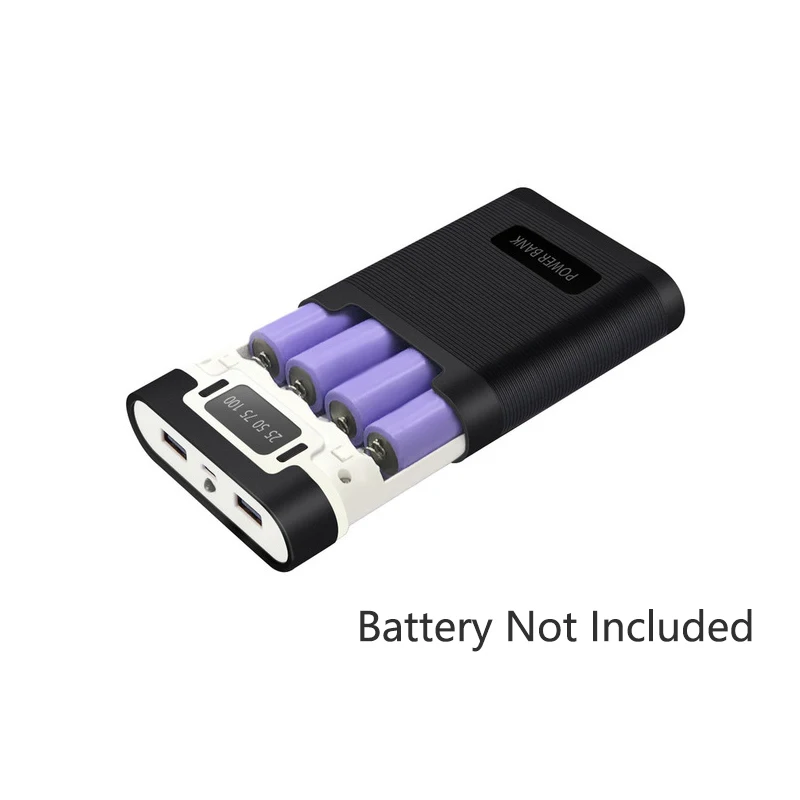 Hot sale 5V Dual USB 4*18650 Power Bank Battery Box Mobile Phone Charger DIY Shell Case For iphone6 Plus S6 xiaomi