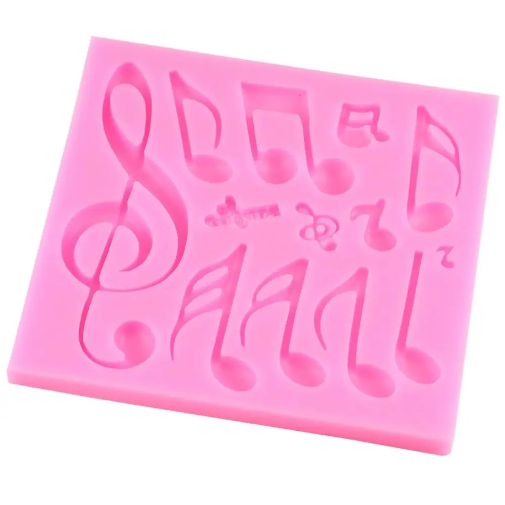 Music Silicone Molds Musical Notes Cupcake Topper Fondant Cake Decorating Tools Polymer Clay Candy Chocolate Gumpaste Moulds