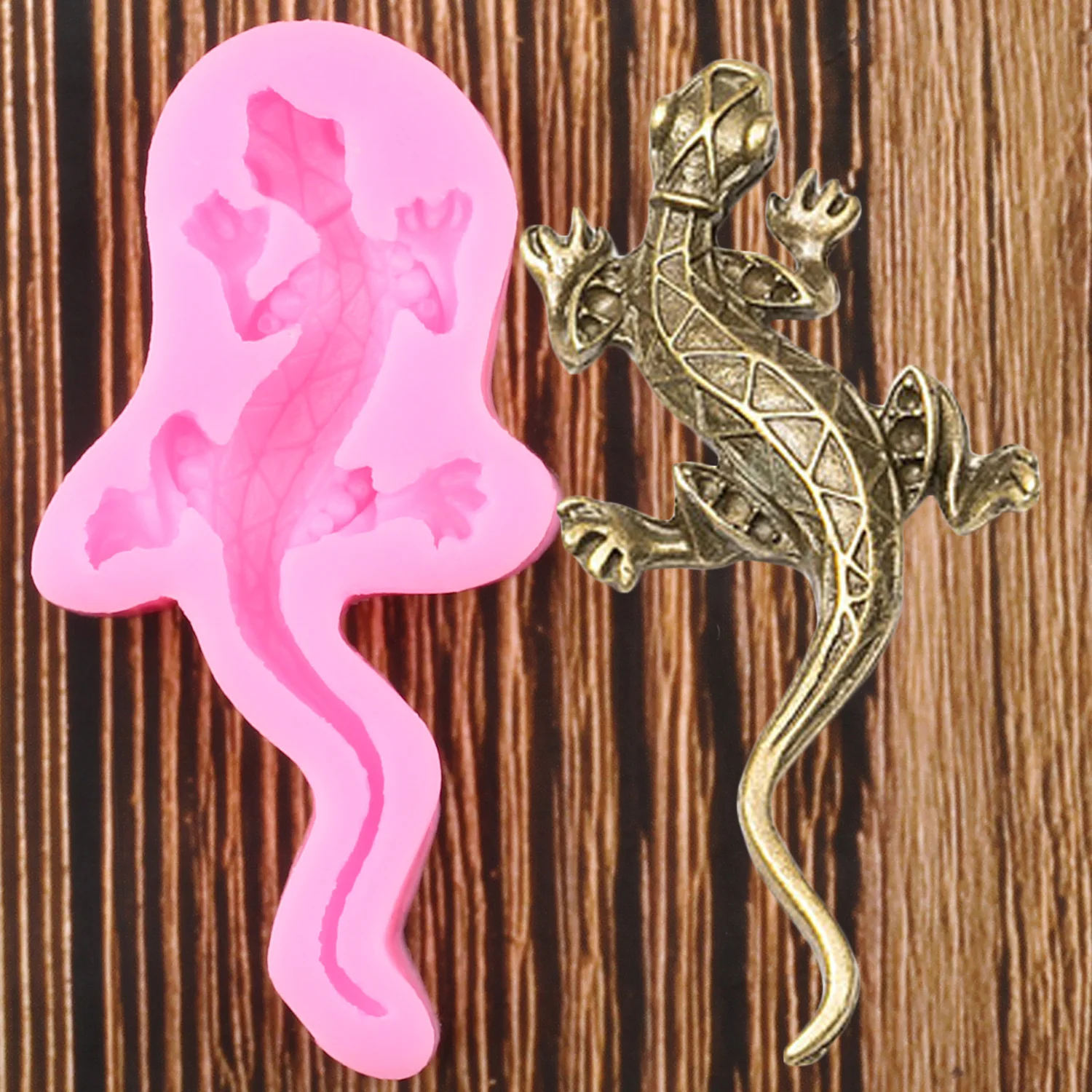 Gecko Lizard Silicone Mold 3D Sugar Craft Fondant Resin Mould Cake Decorating Tools Kitchen Baking Chocolate Candy Molds