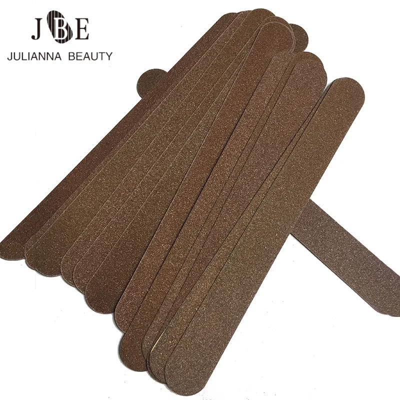 20pcs Brown 18cm Wood Nail Files Disposable Sanding Files Buffing Nail limas para manicura Pedicure Manicure Care Tools