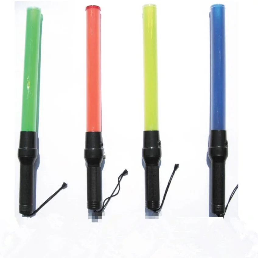 PVC ABS yellow green red blue massive LED traffic batons road warning bar staff glow sticks lifesaving stick