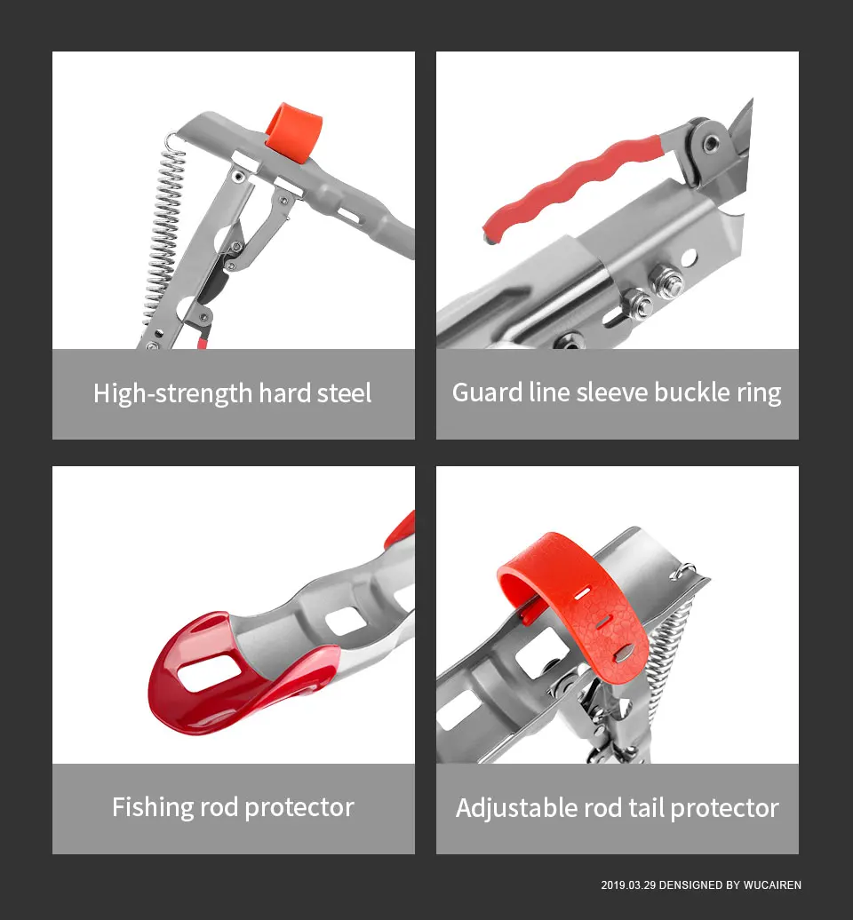 Fishing Rod Holder Automatic Spring Full Stainless Steel Adjustable  Sensitivity Folding fishing accessory stand for fishing rod - AliExpress 18