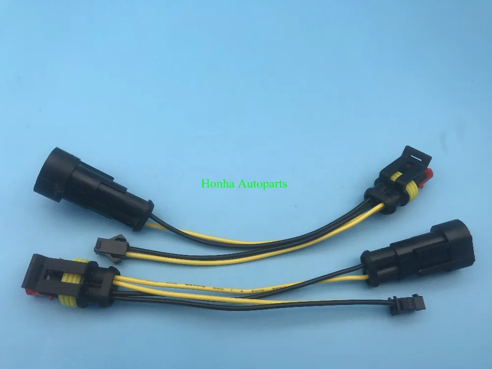 Tyco and JST 2 pin male and female wire harness with 11cm 20AWG wire